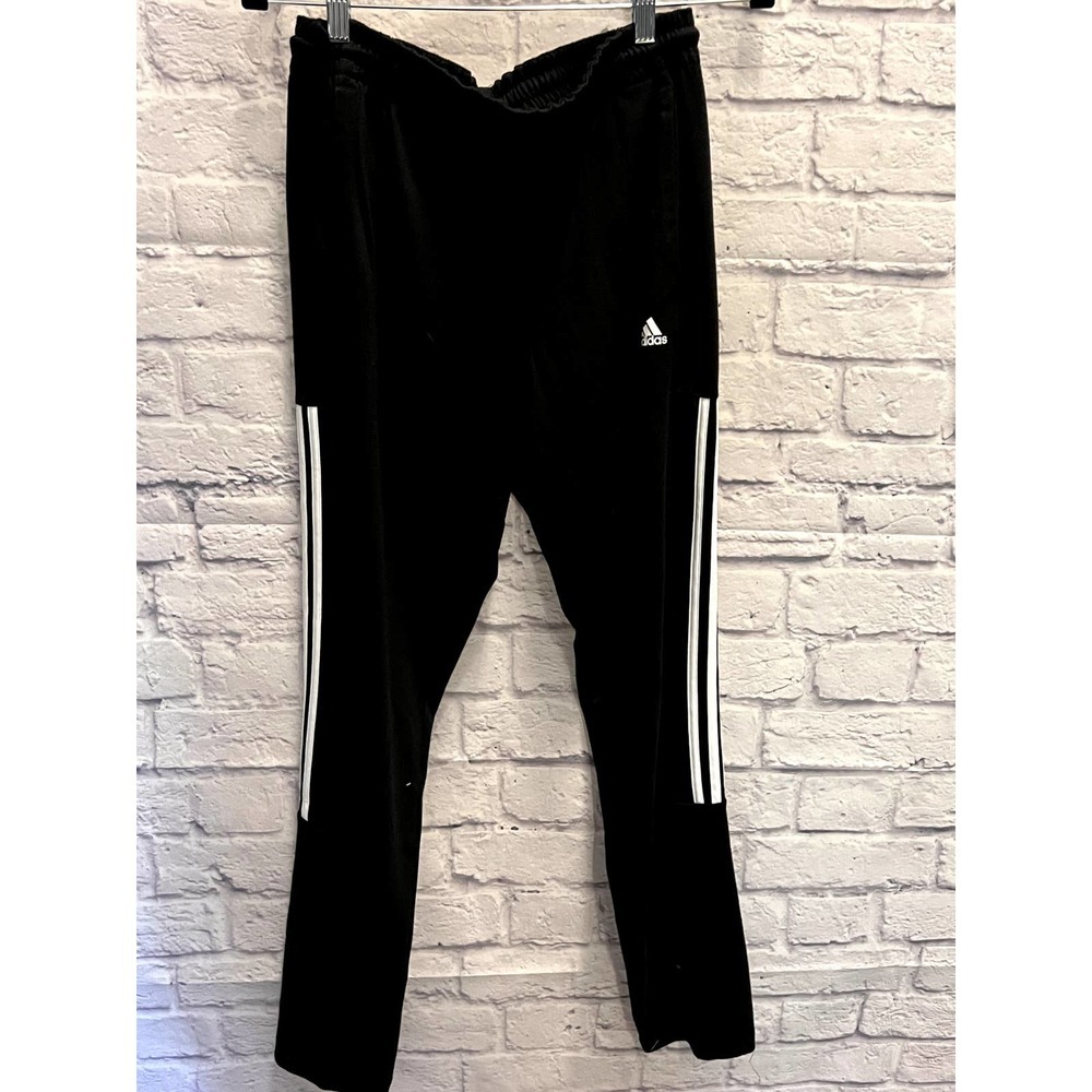 Adidas Black Sweats with White Stripe- Mens M